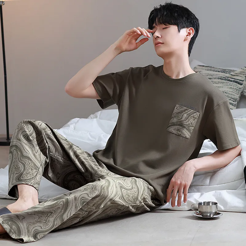 MADALLO Pajama Set Men's Dark Brown-2
