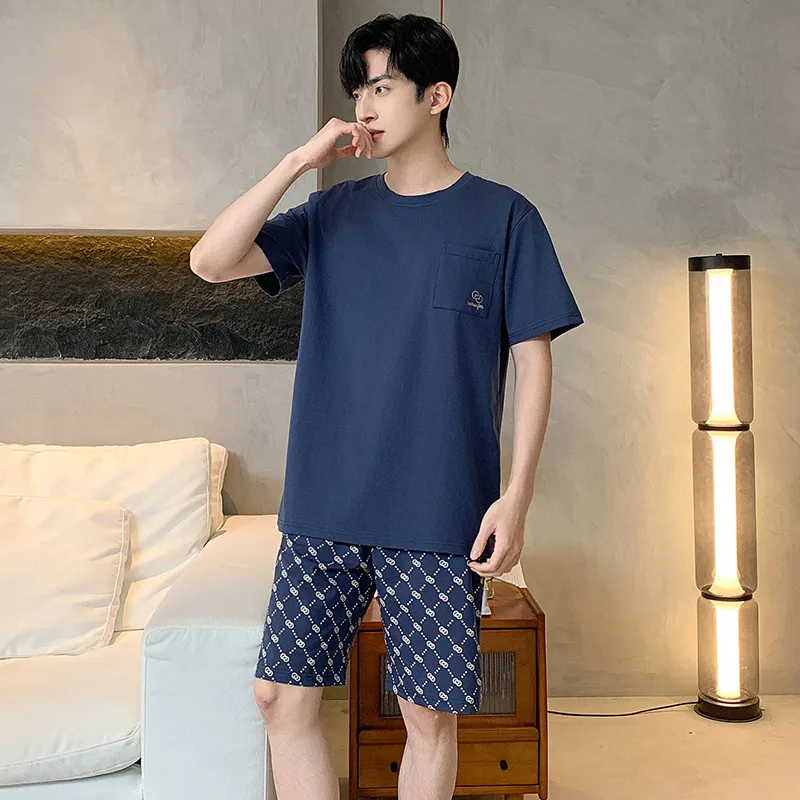 MADALLO Pajama Set Men's Uniform Blue-2
