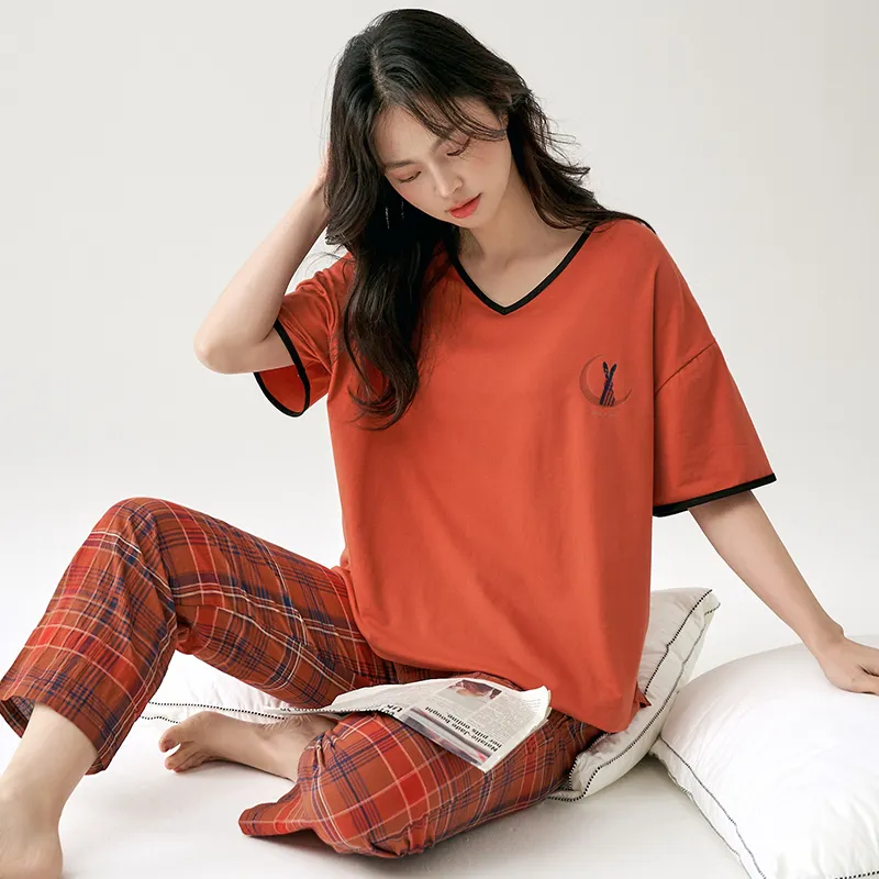 MADALLO Pajama Set Women's Orange Red-1