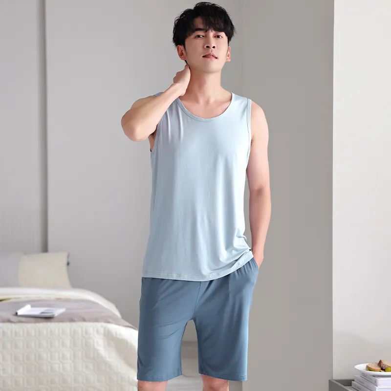 MADALLO Pajama Set Men's Steel Blue-5