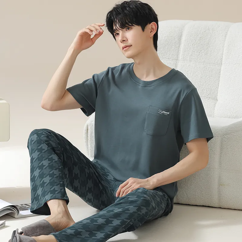 MADALLO Pajama Set Men's Peacock Green-2