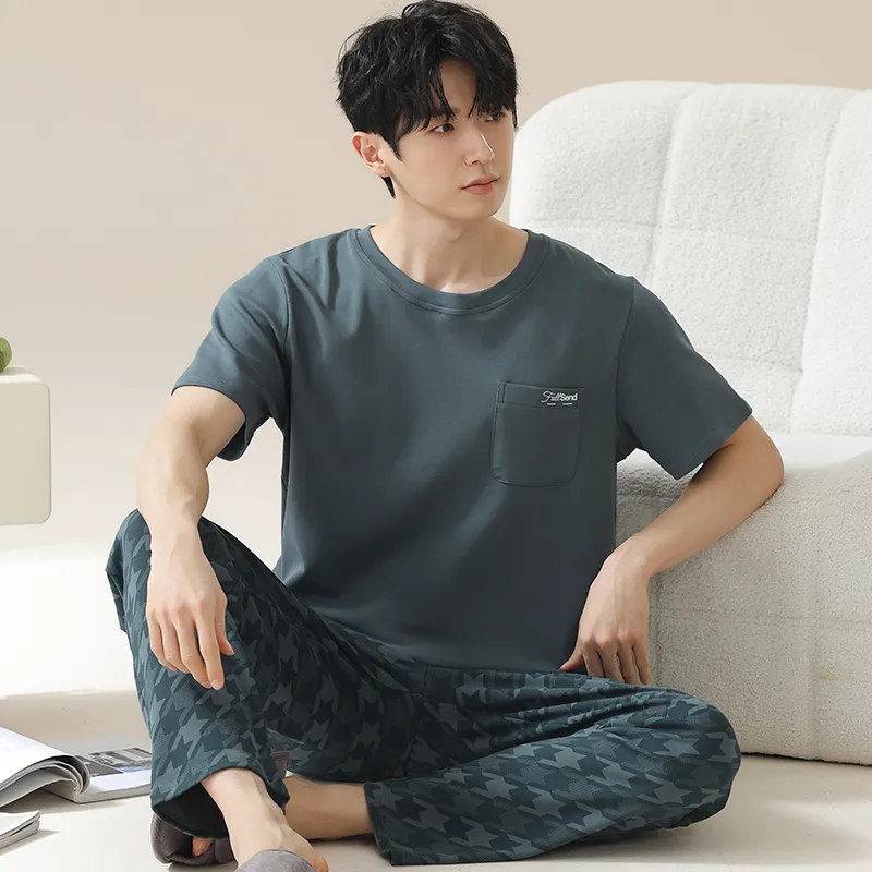 MADALLO Pajama Set Men's Peacock Green-1