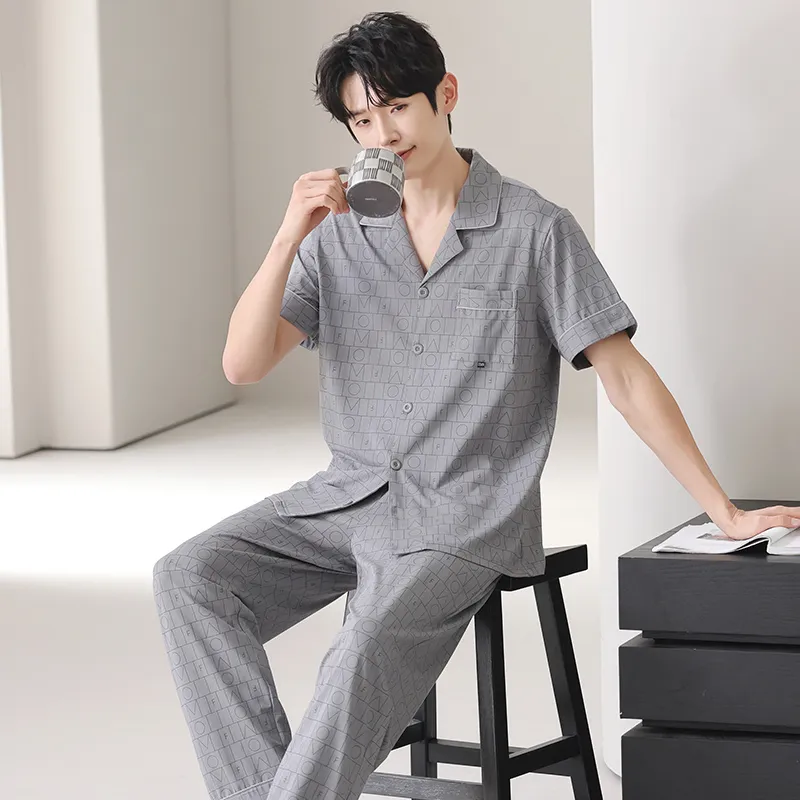 MADALLO Pajama Set Men's Medium Gray-3