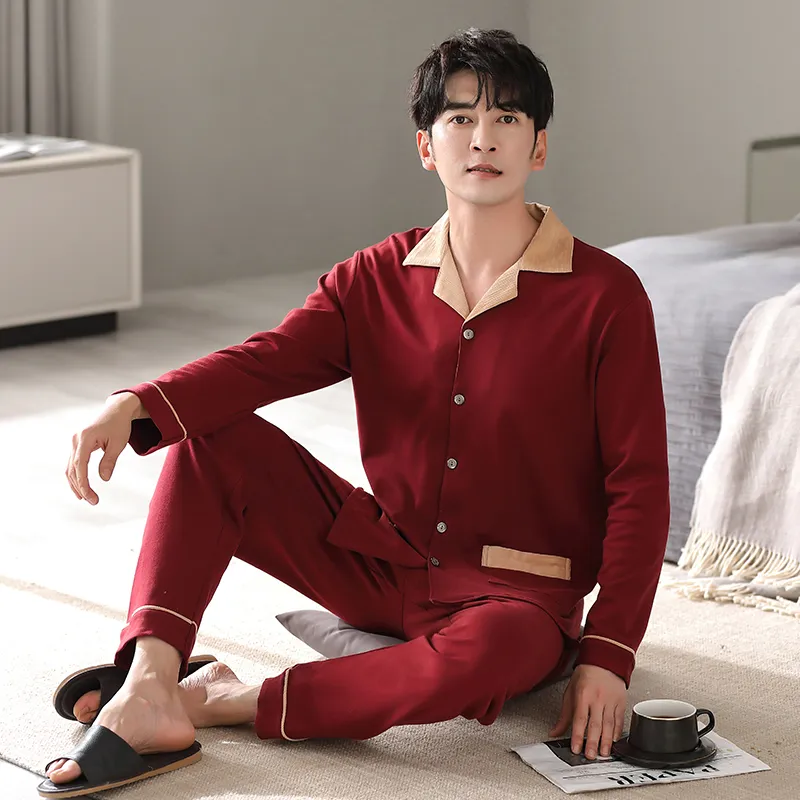 MADALLO Pajama Set Men's Deep Red-2