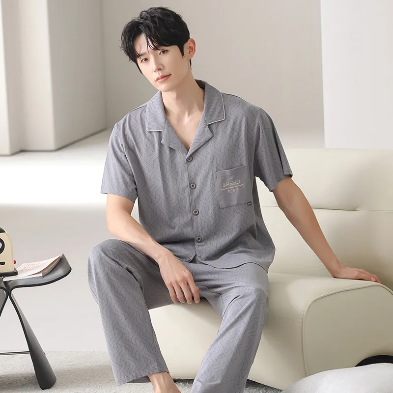 MADALLO Pajama Set Men's Medium Gray-2