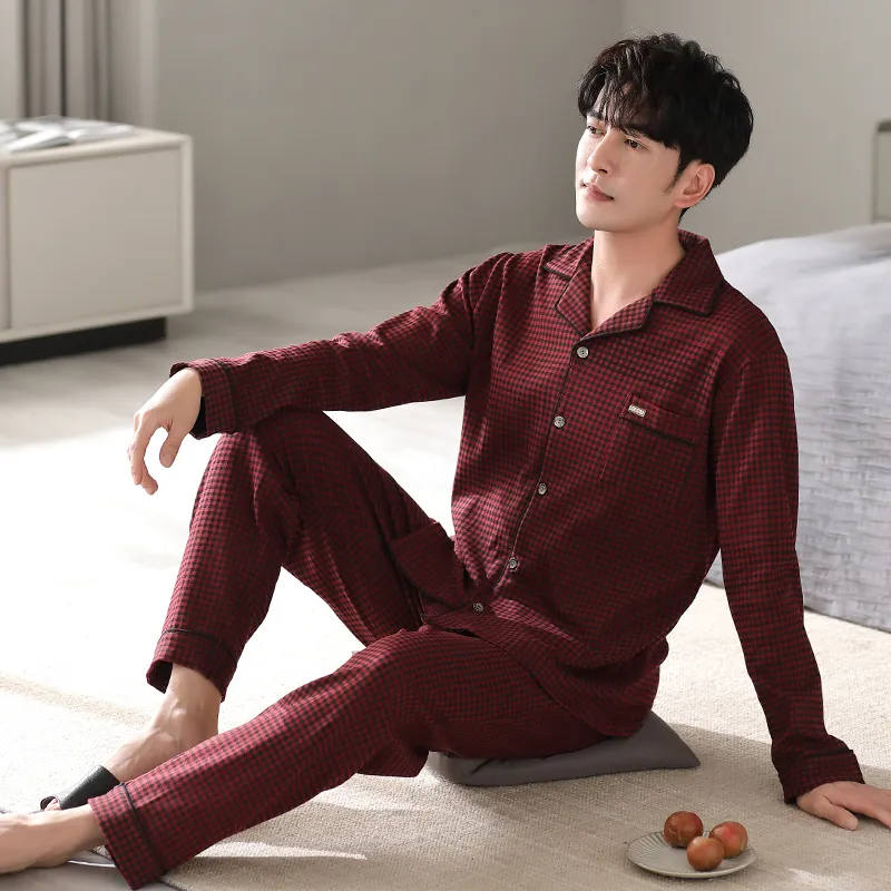 MADALLO Pajama Set Men's Deep Red-1