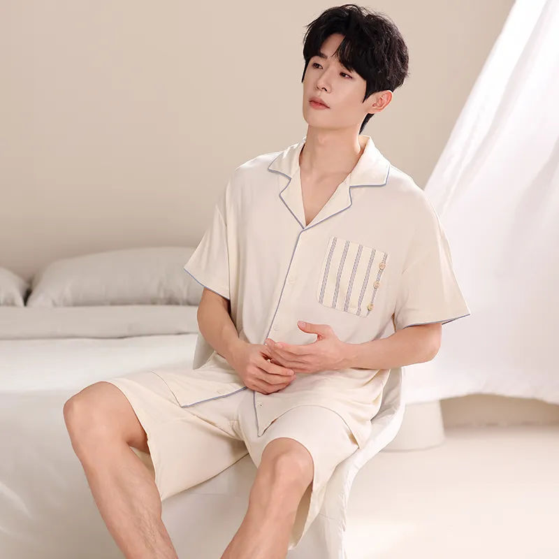 MADALLO Pajama Set Men's Apricot-5