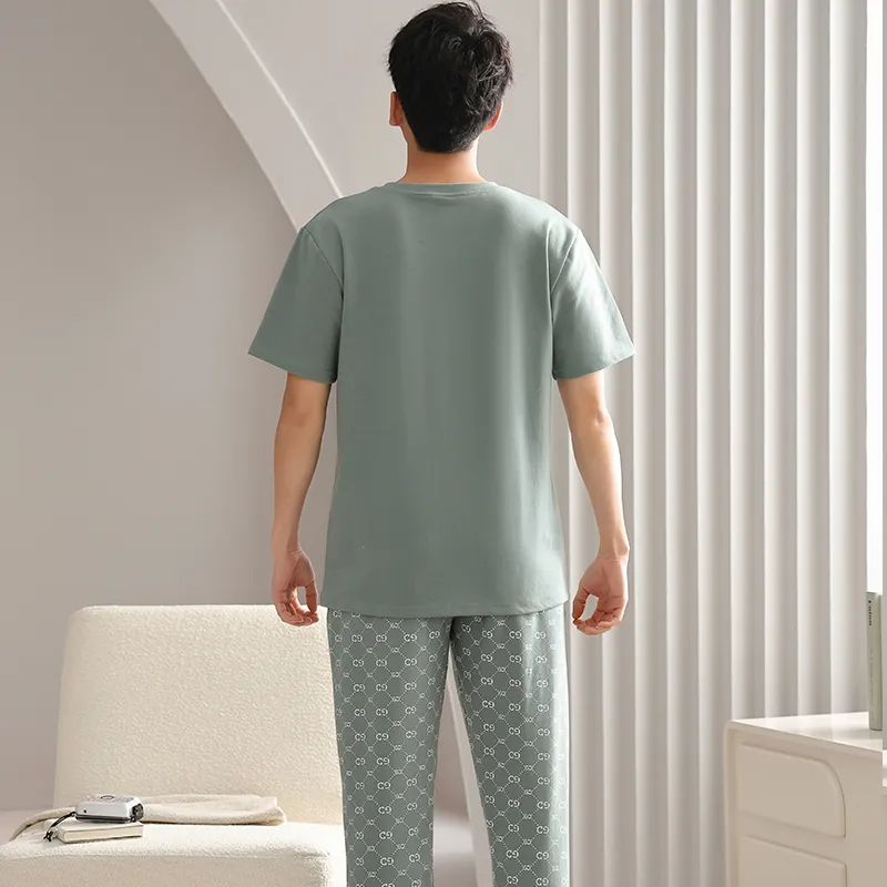 MADALLO Pajama Set Men's Peacock Green-5
