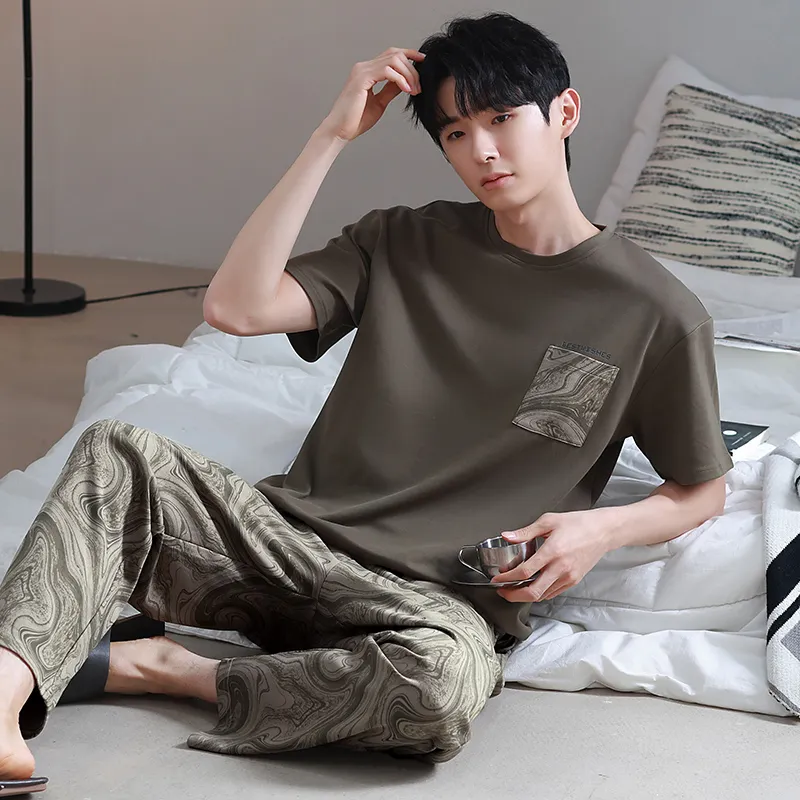 MADALLO Pajama Set Men's Dark Brown-1