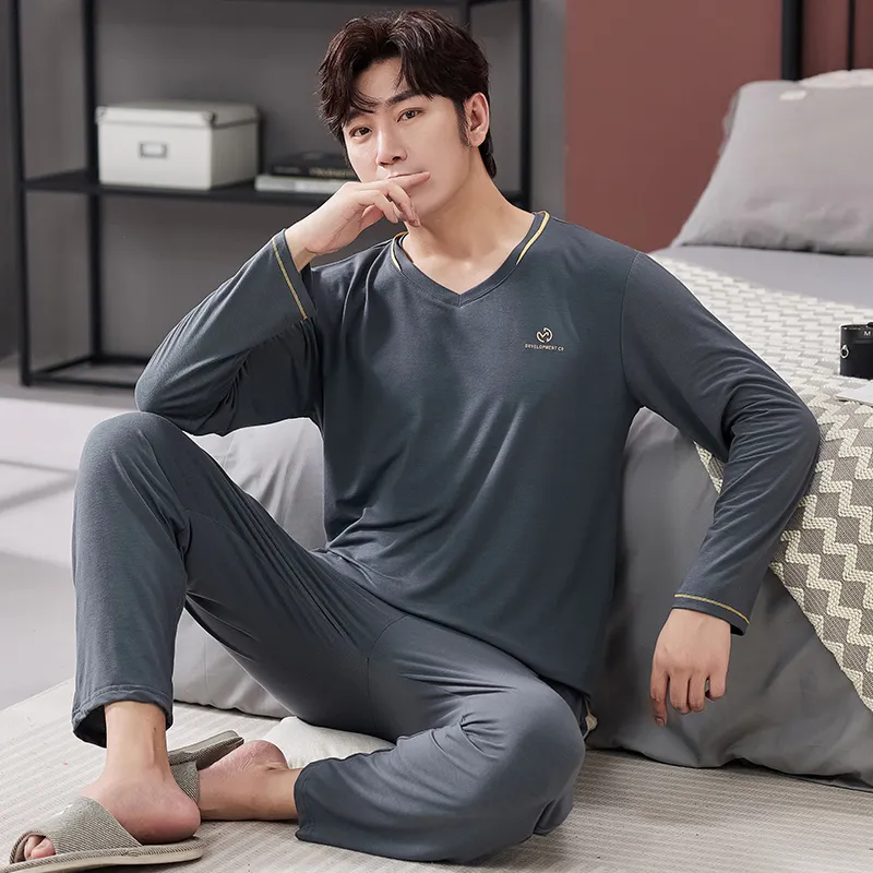 MADALLO Pajama Set Men's Charcoal Gray-5