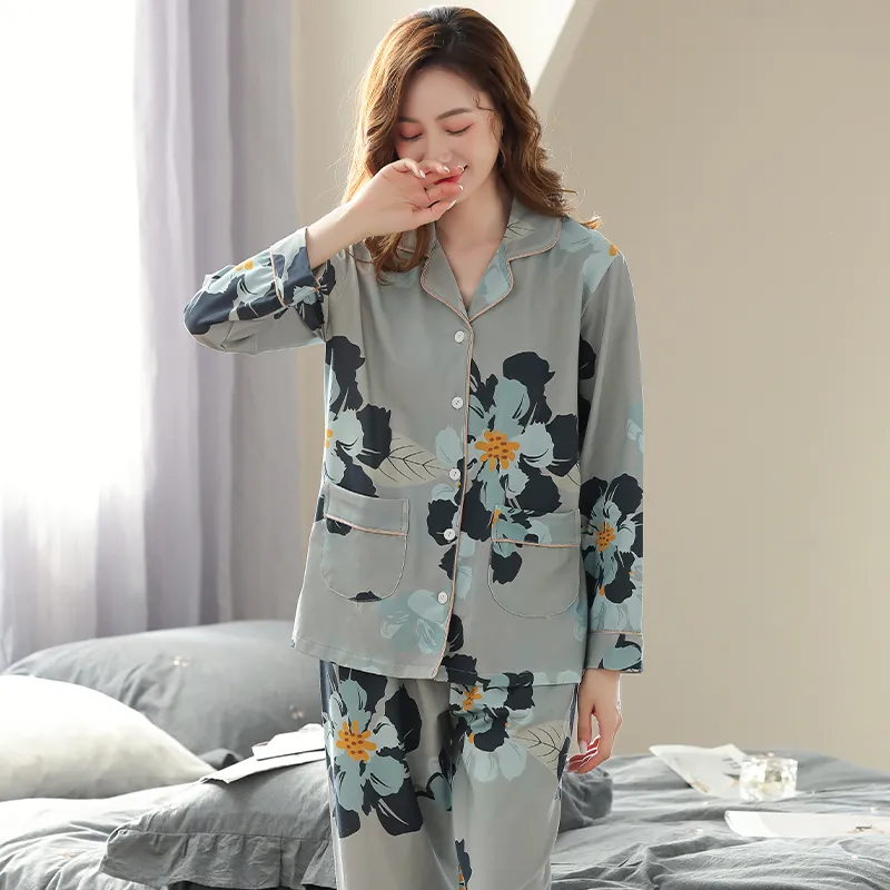 MADALLO Pajama Set Women's Steel Blue-5