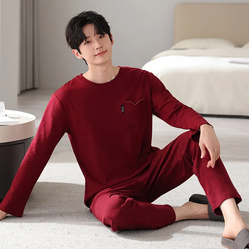 MADALLO Pajama Set Men's Deep Red-1