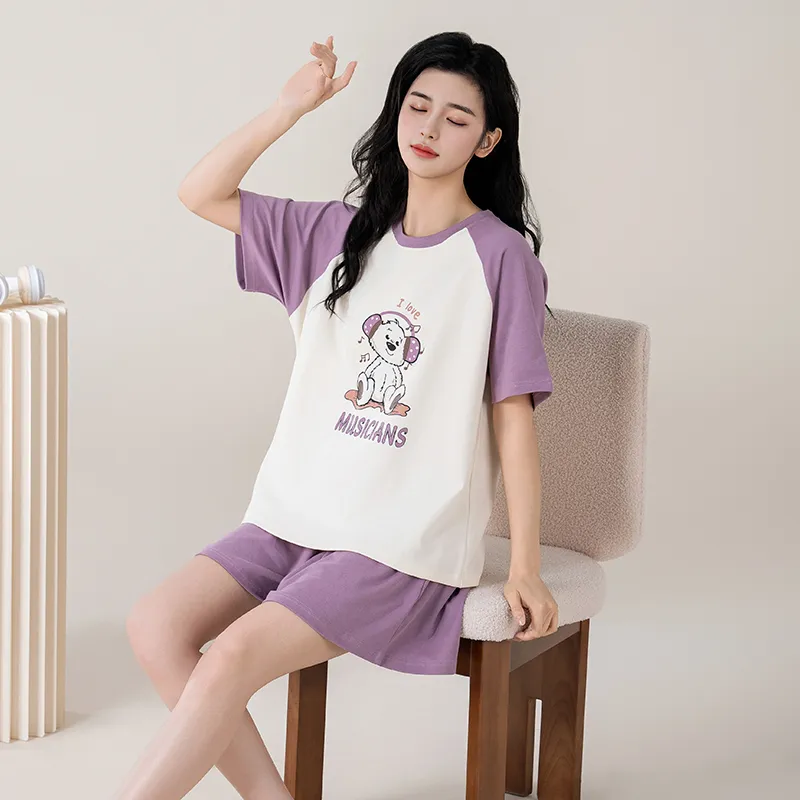 MADALLO Pajama Set Women's Dark Purple-5