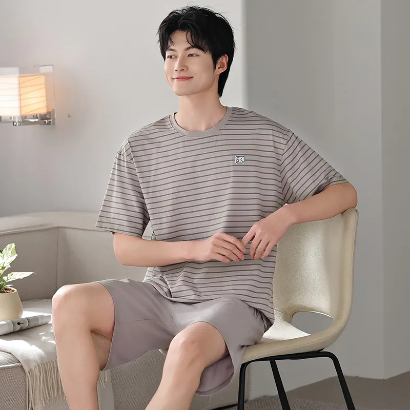 MADALLO Pajama Set Men's Light Gray-5