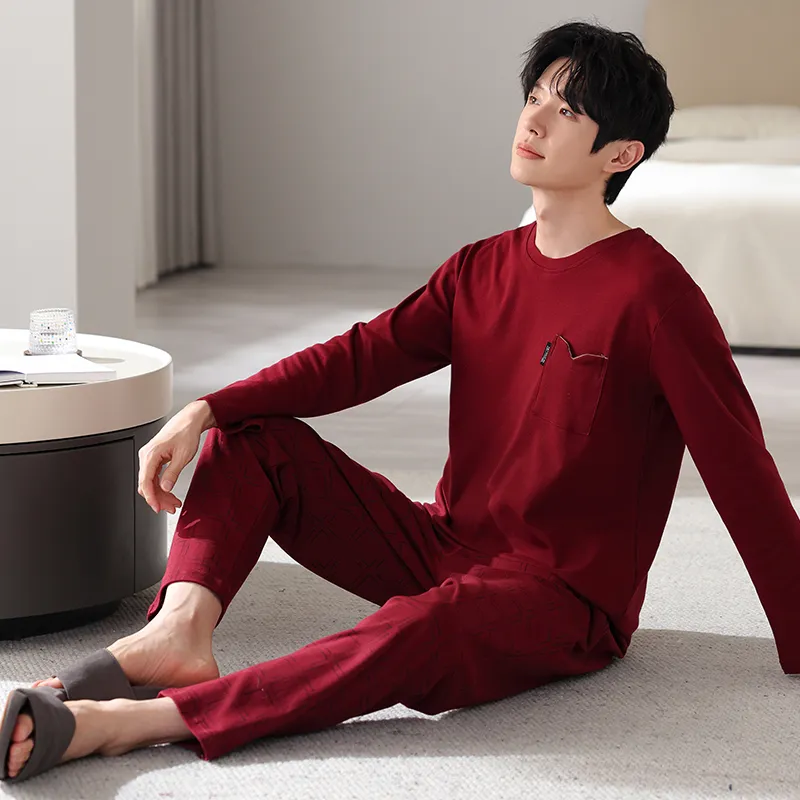 MADALLO Pajama Set Men's Deep Red-4