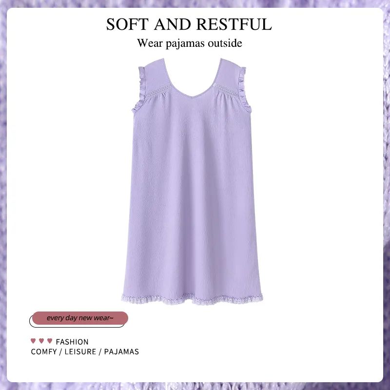 MADALLO Nightgown Set Women's Light Lavender-1