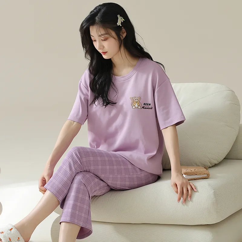 MADALLO Pajama Set Women's Dark Purple-1