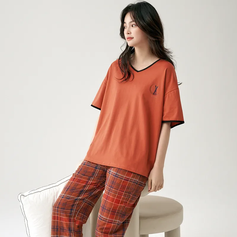 MADALLO Pajama Set Women's Orange Red-2