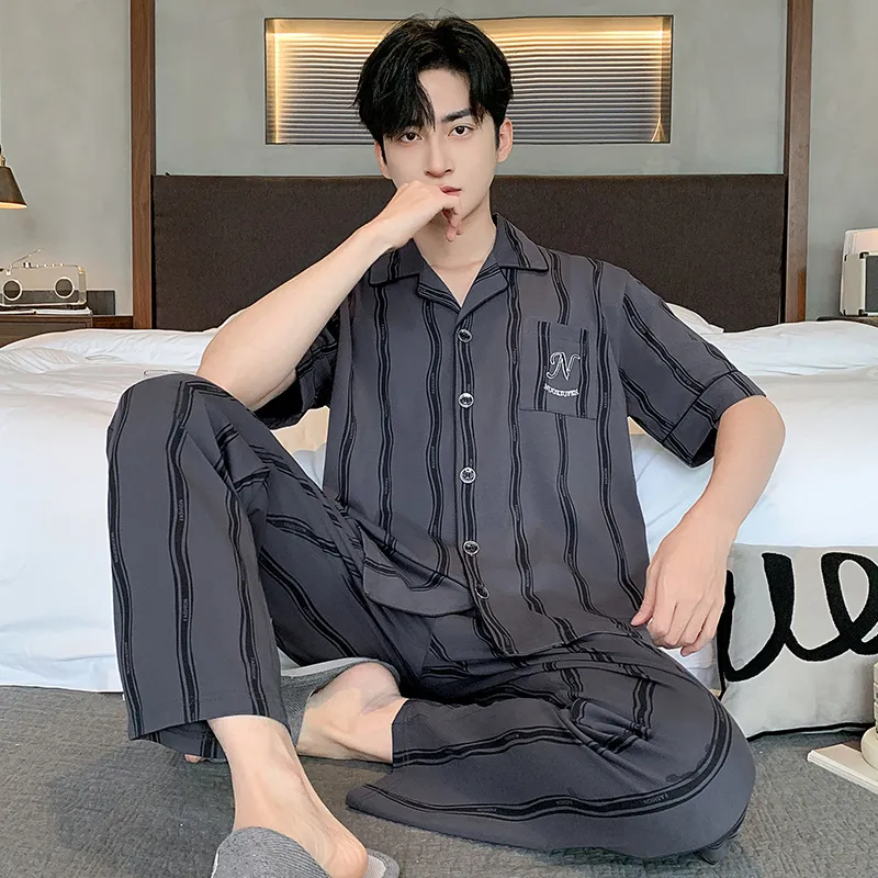 MADALLO Pajama Set Men's Dark Gray-4