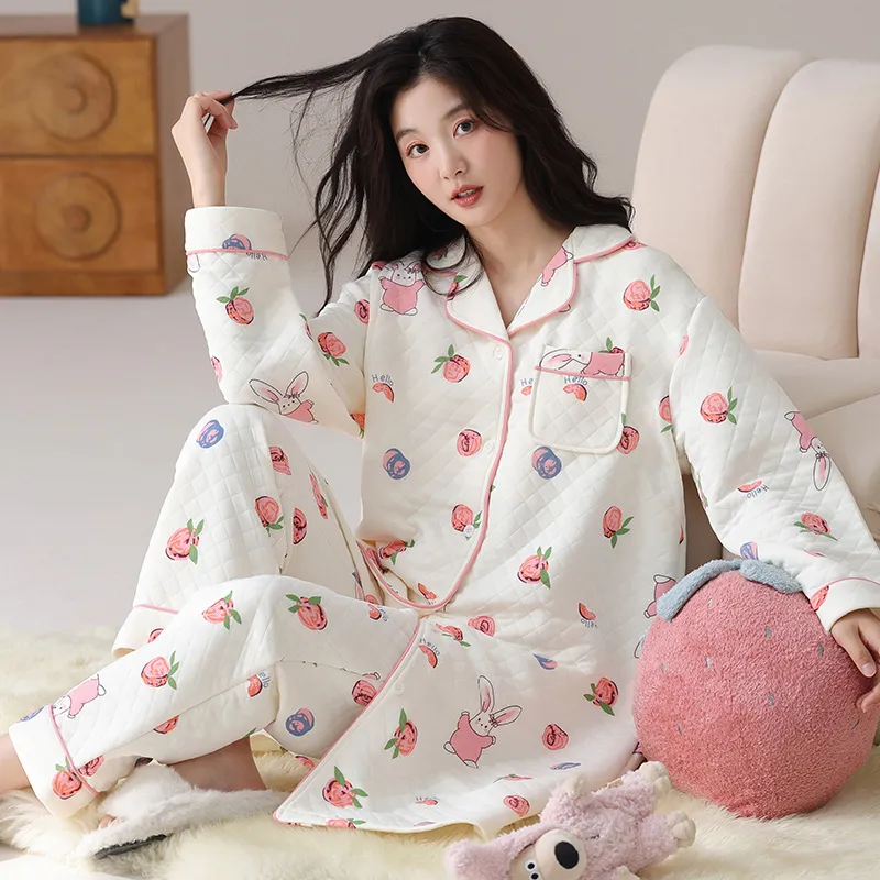 MADALLO Pajama Set Women's Pink Purple-4