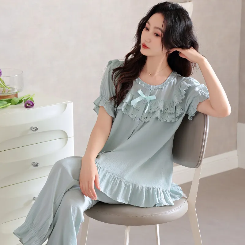 MADALLO Pajama Set Women's Lake Blue-5