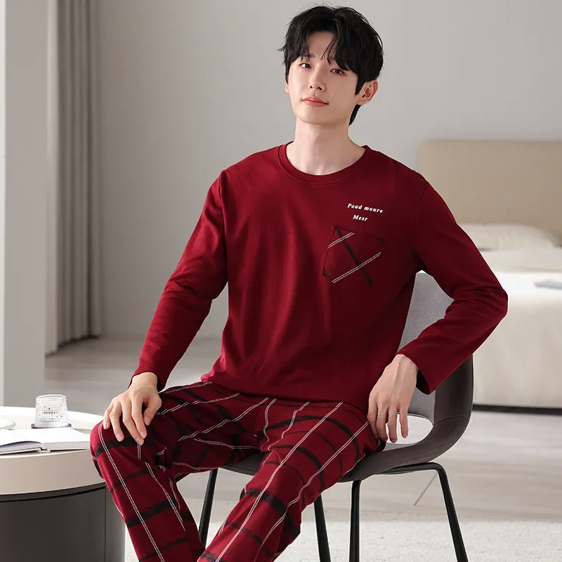 MADALLO Pajama Set Men's Deep Red-5