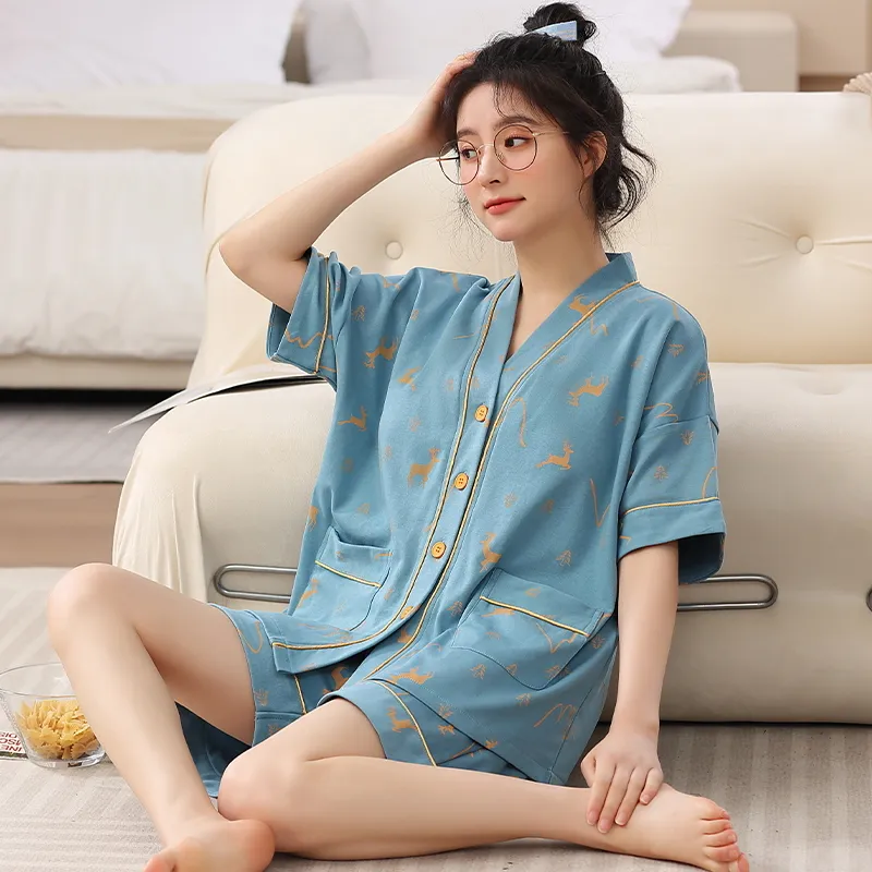 MADALLO Pajama Set Women's Peacock Blue-4