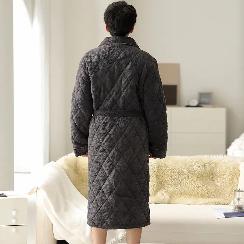 MADALLO Pajama Robe Men's Dark Gray-1