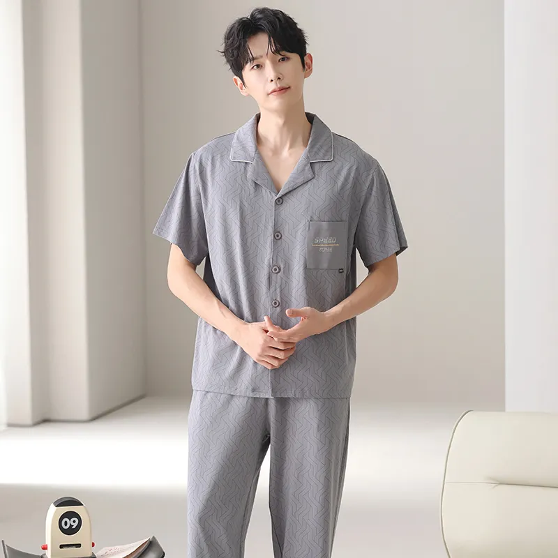 MADALLO Pajama Set Men's Medium Gray-1