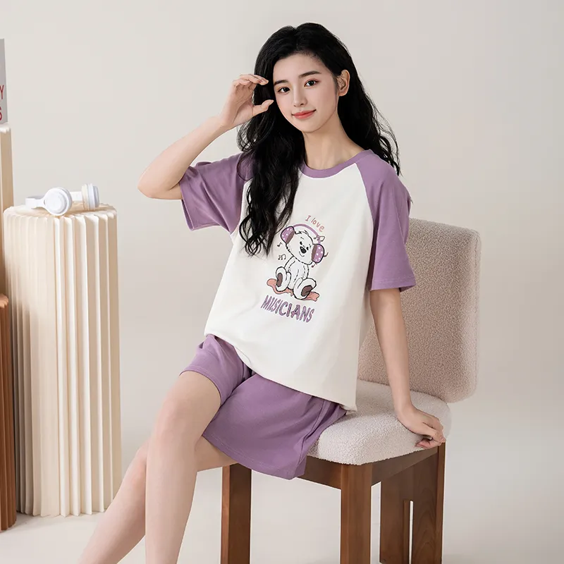 MADALLO Pajama Set Women's Dark Purple-4