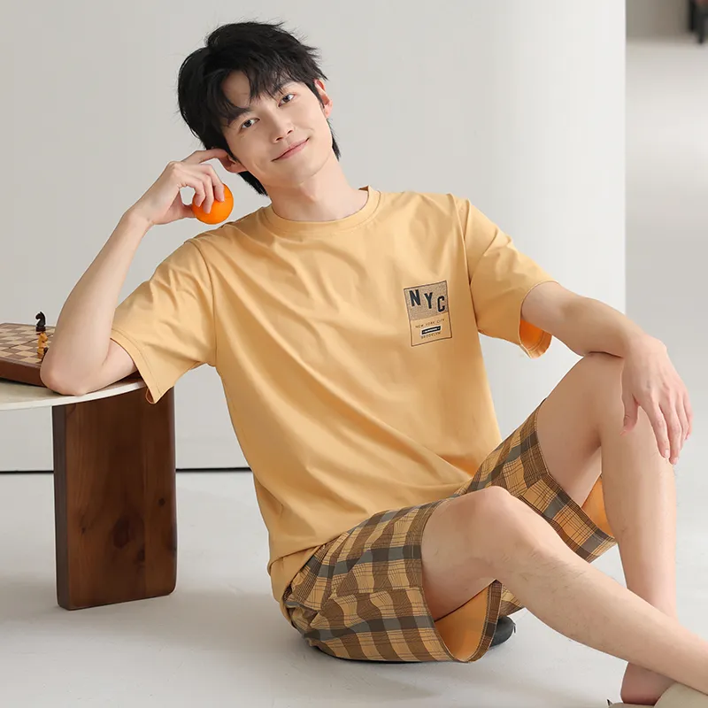 MADALLO Pajama Set Men's Ginger Yellow-1