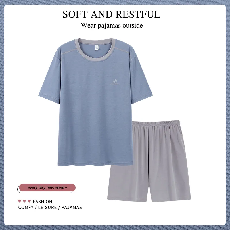 MADALLO Pajama Set Men's Steel Blue-1