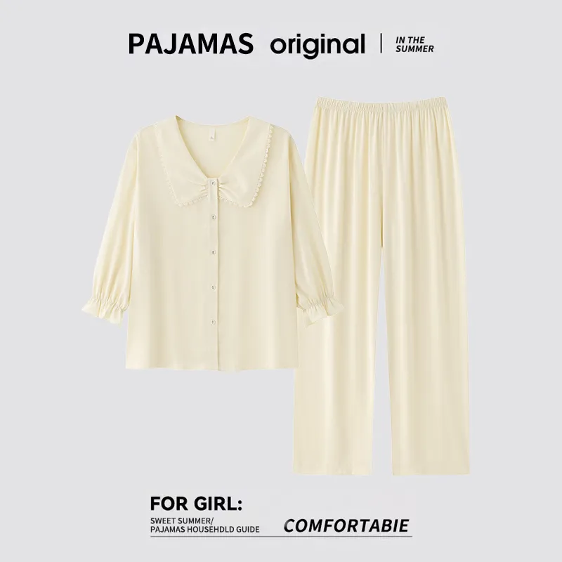 MADALLO Pajama Set Women's Milk White-1