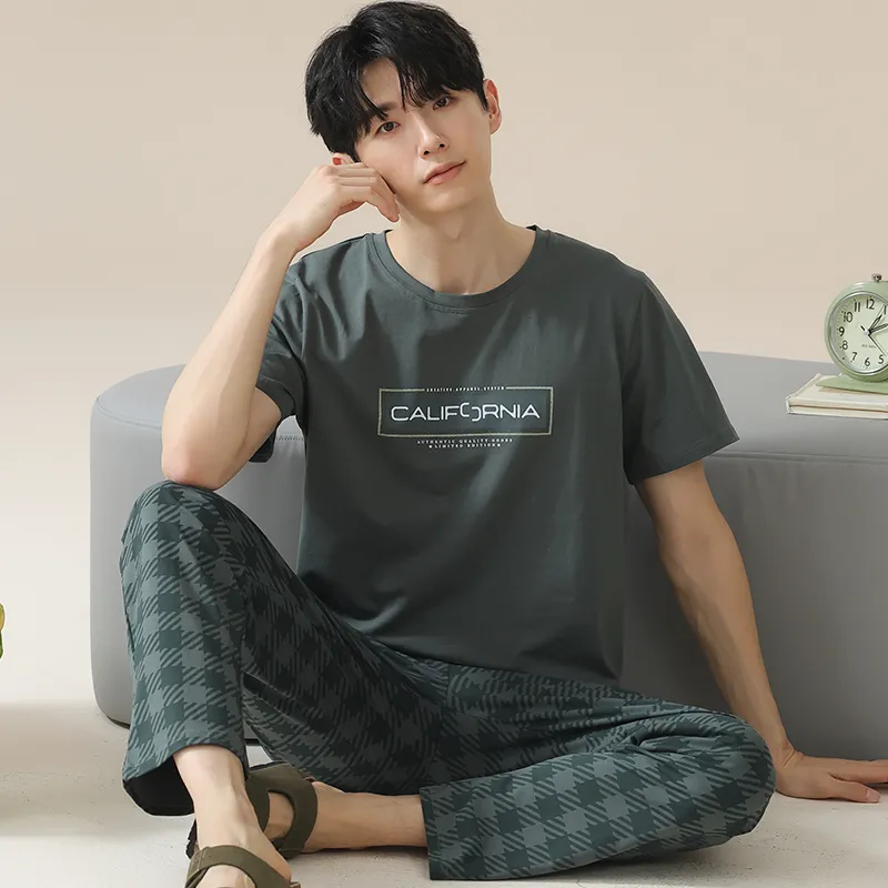 MADALLO Pajama Set Men's Peacock Green-3
