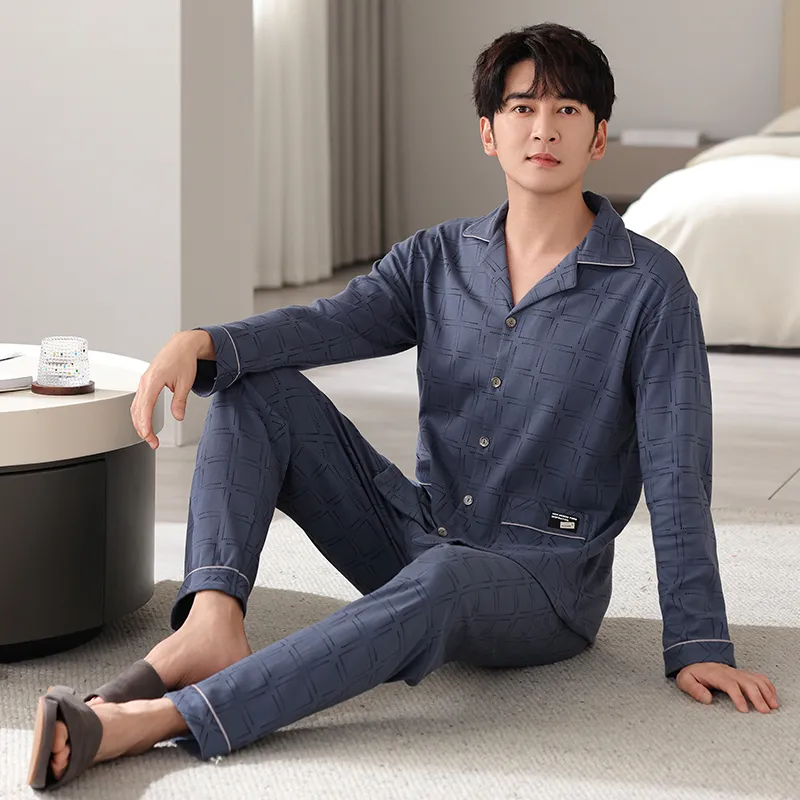 MADALLO Pajama Set Men's Dark Blue-4