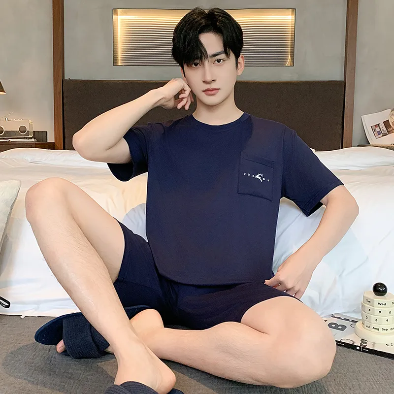 MADALLO Pajama Set Men's Navy Blue-5