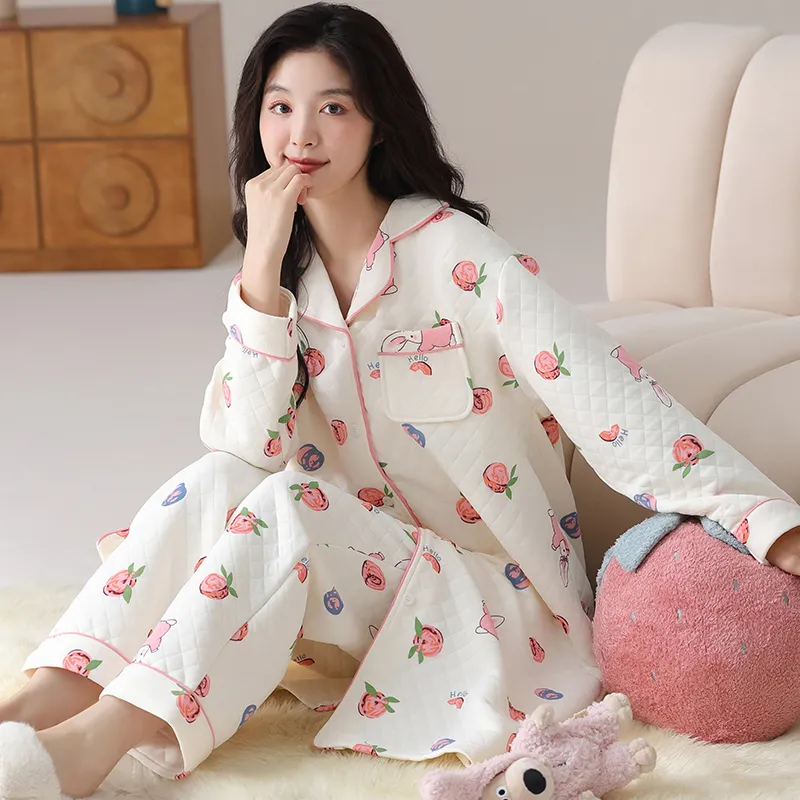 MADALLO Pajama Set Women's Pink Purple-2