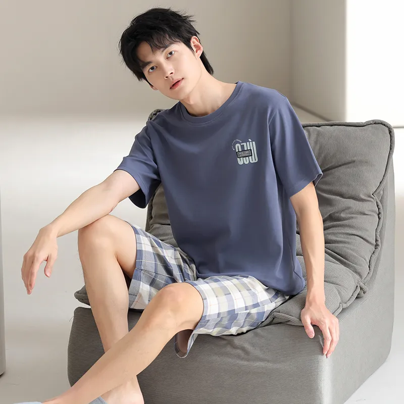 MADALLO Pajama Set Men's Steel Blue-3