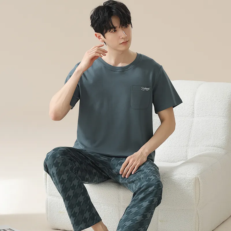 MADALLO Pajama Set Men's Peacock Green-5