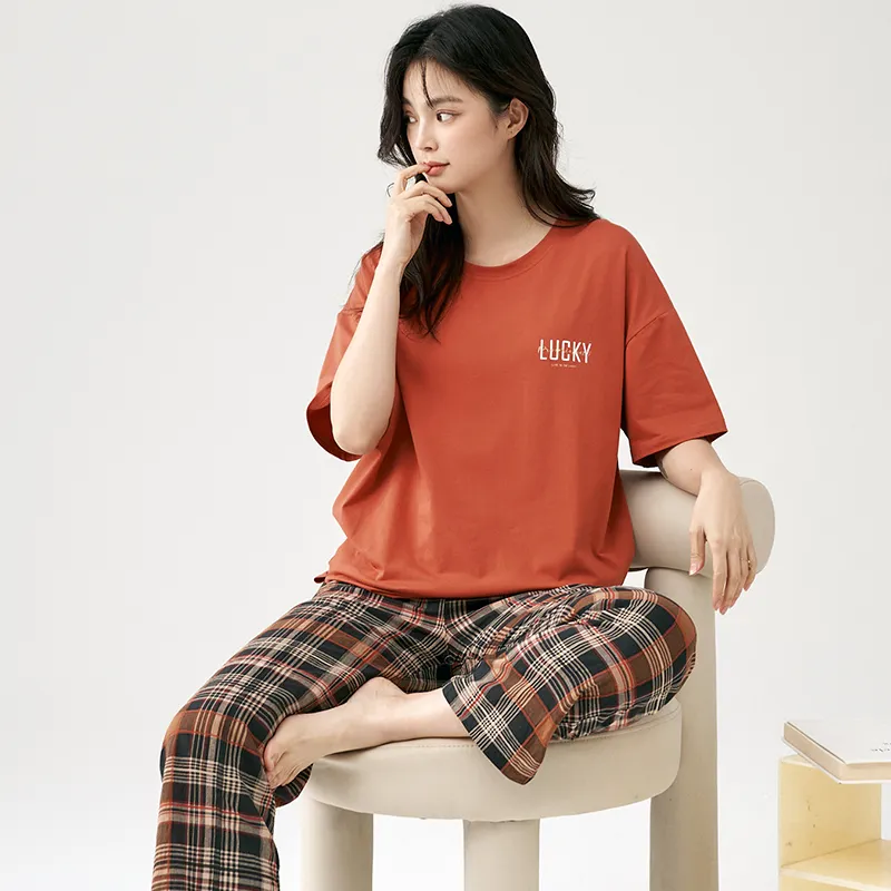 MADALLO Pajama Set Women's Orange Red-2