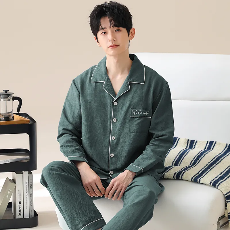 MADALLO Pajama Set Men's Peacock Green-3