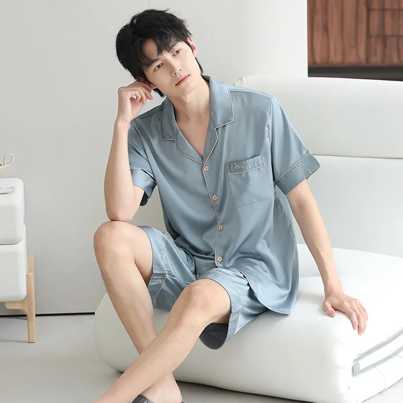 MADALLO Pajama Set Men's Steel Blue-1