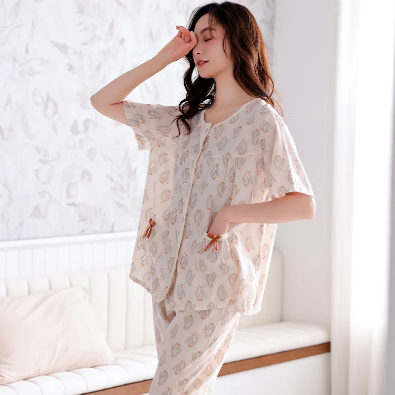 MADALLO Pajama Set Women's Apricot-5