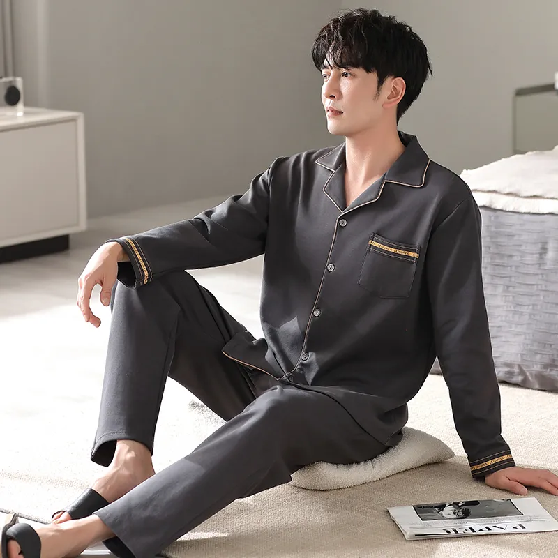 MADALLO Pajama Set Men's Dark Gray-4