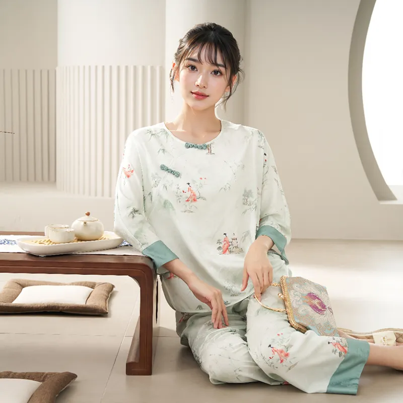MADALLO Pajama Set Women's Green-6