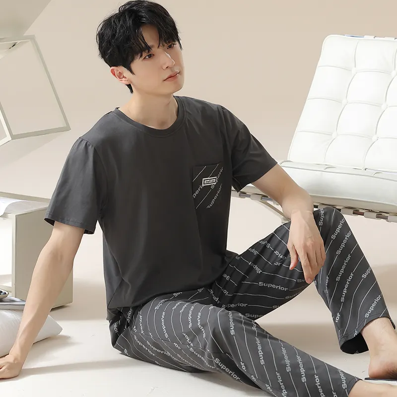 MADALLO Pajama Set Men's Dark Gray-4
