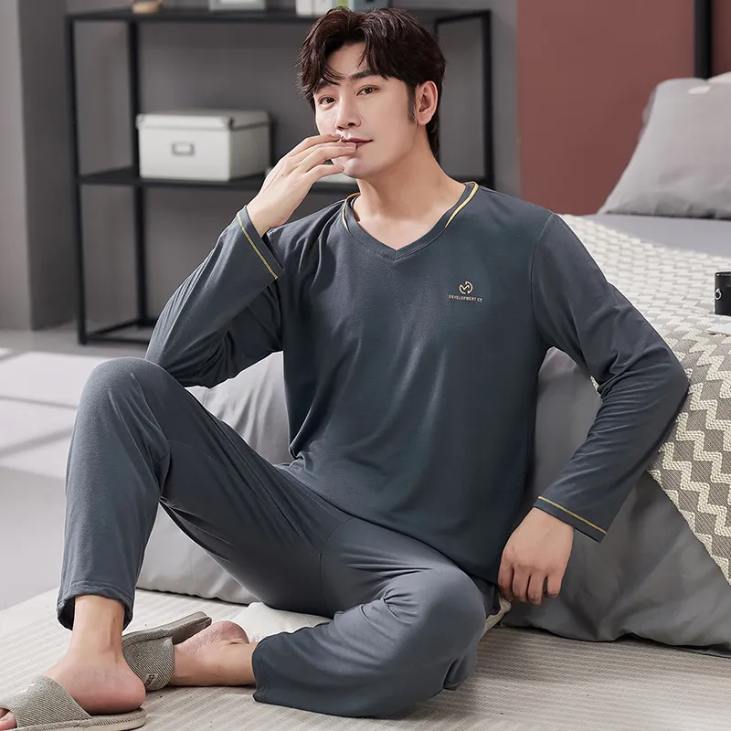 MADALLO Pajama Set Men's Charcoal Gray-4