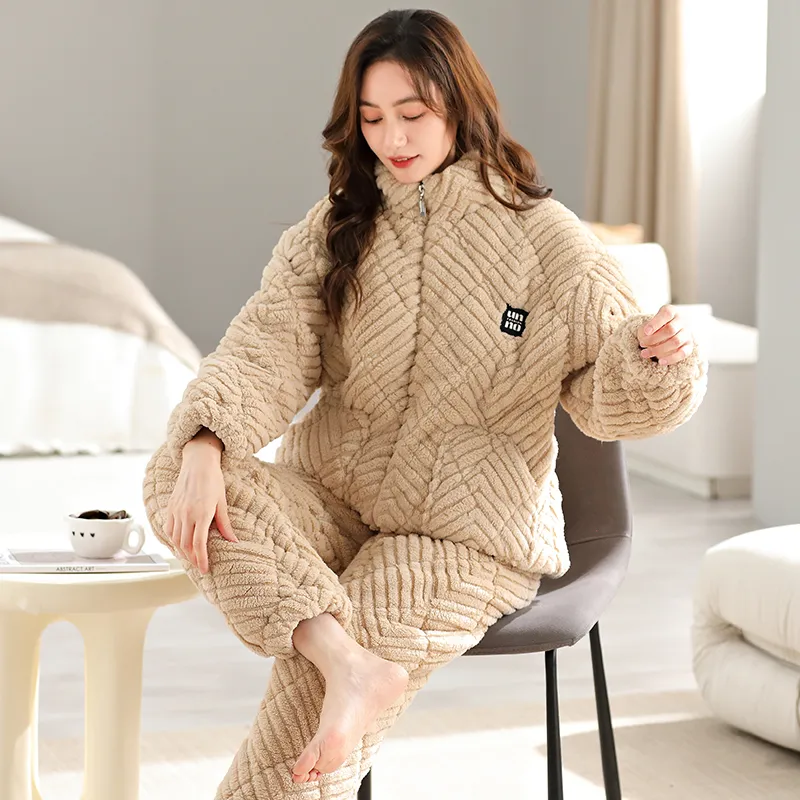 MADALLO Pajama Set Women's Wheat-5