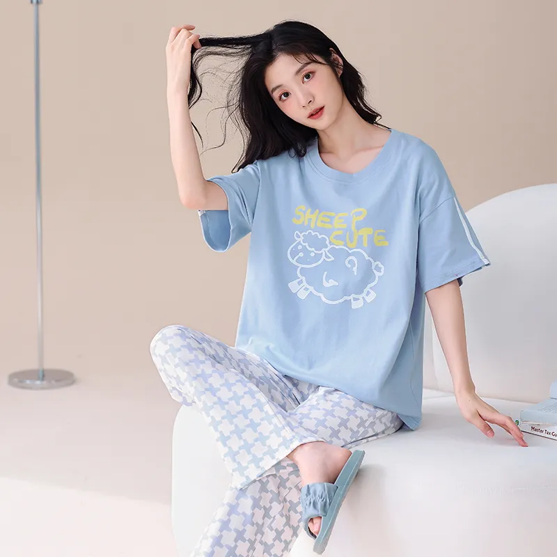 MADALLO Pajama Set Women's Lake Blue-5