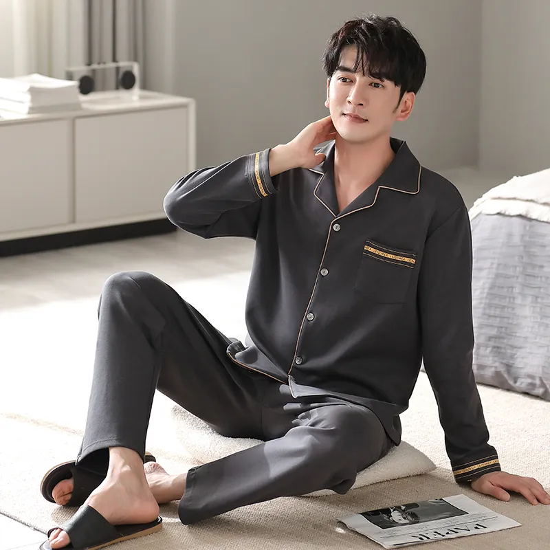 MADALLO Pajama Set Men's Dark Gray-3